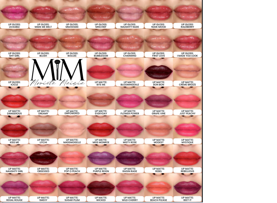 Liquid Lip Matte, Lip Gloss & Lipliner