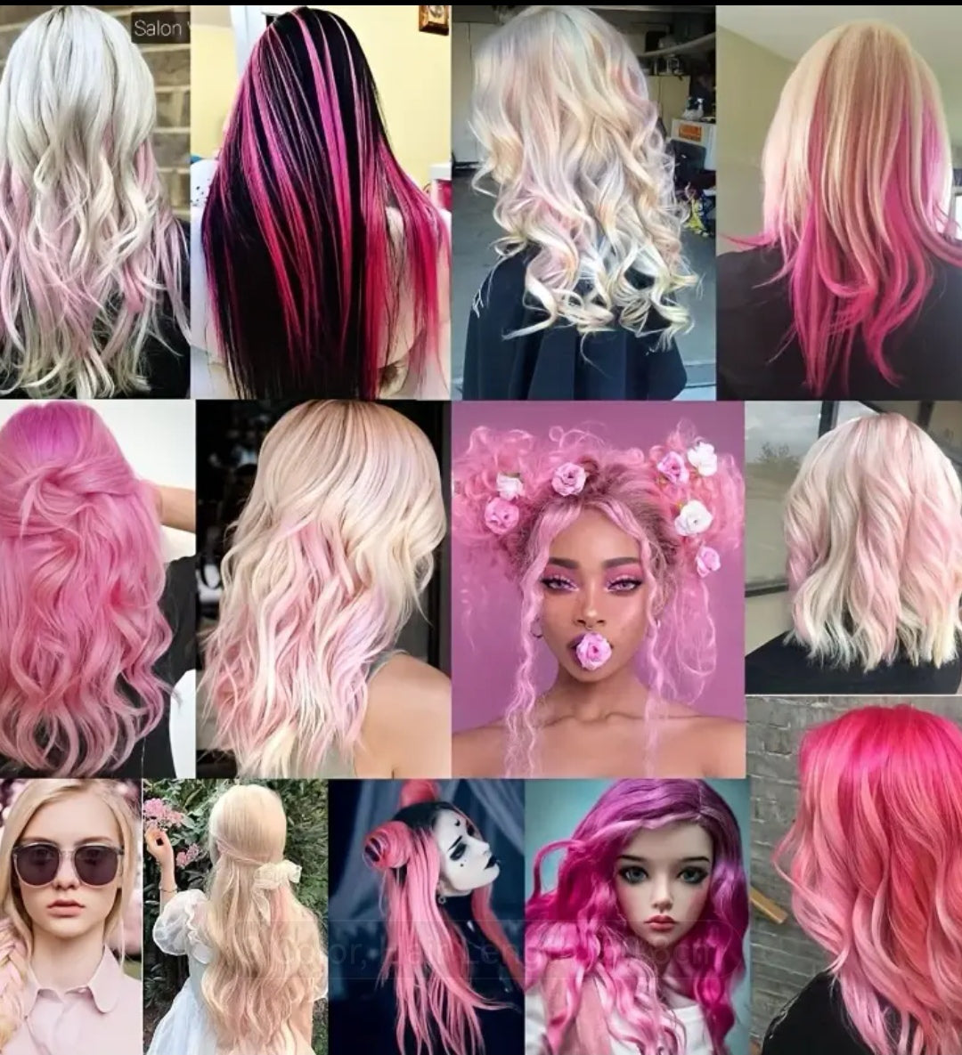 Pink Clip-In Hair Extensions