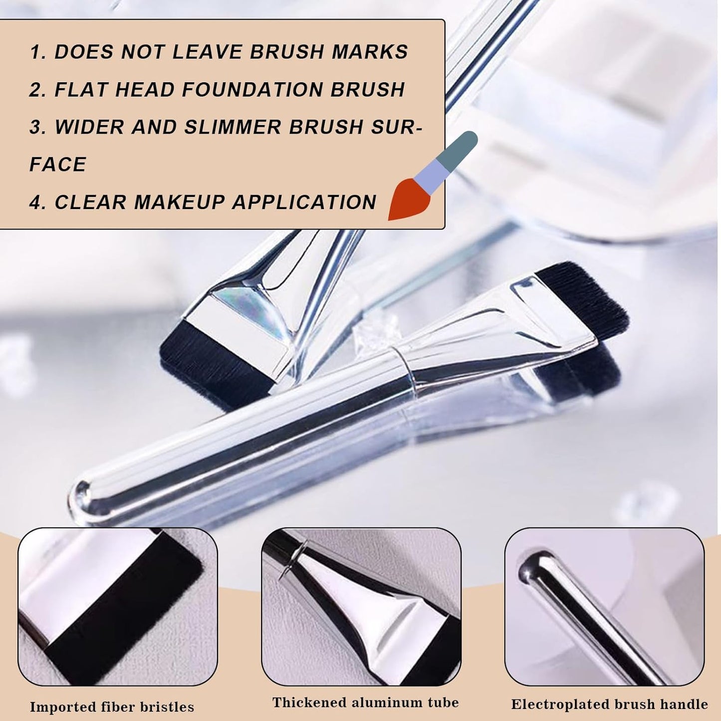 Foundation Brushes Flat