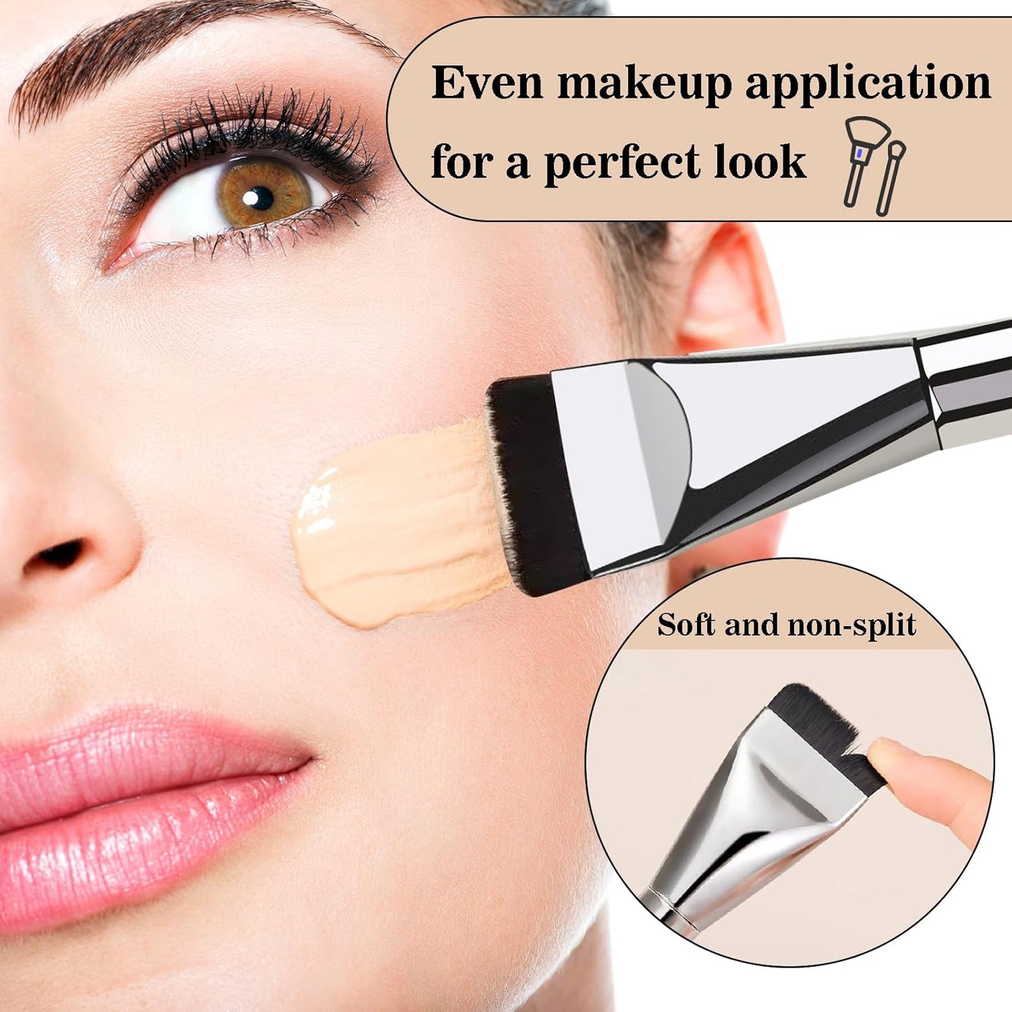 Foundation Brushes Flat