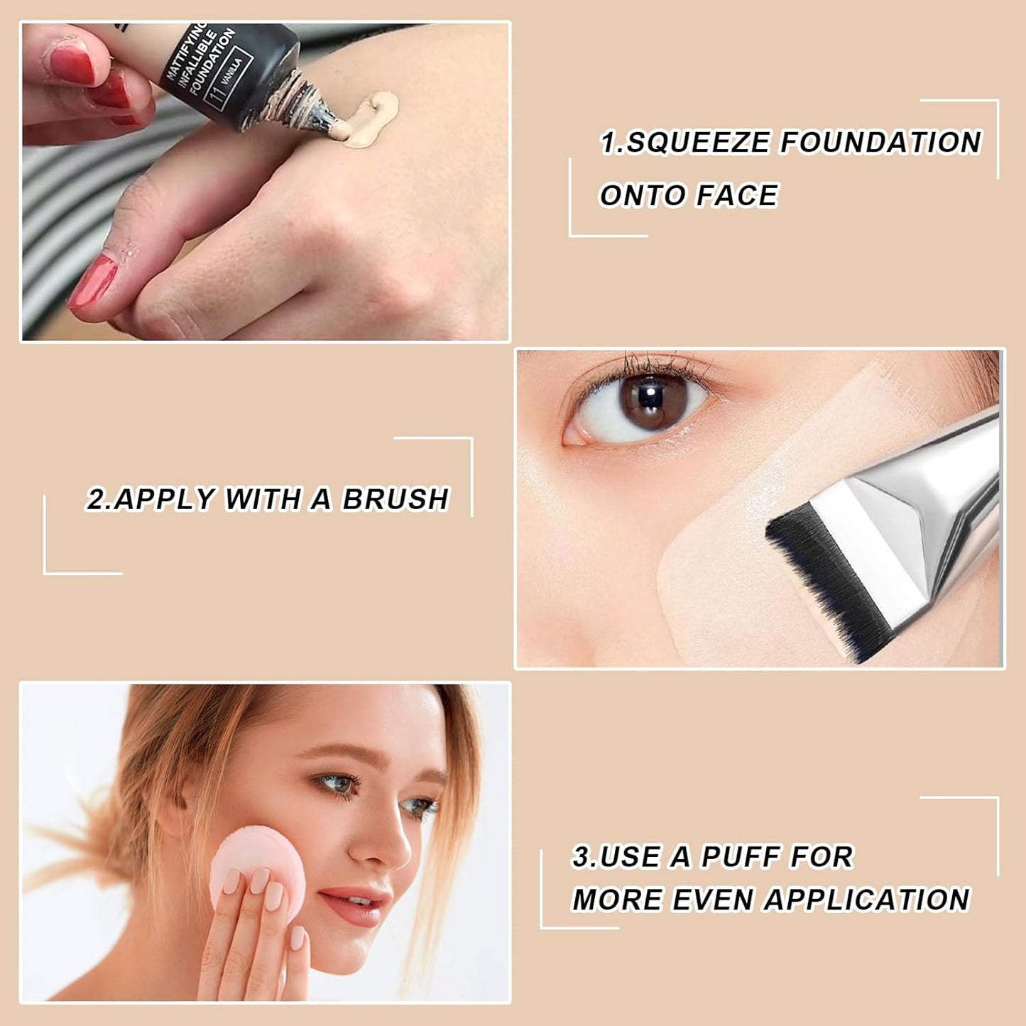 Foundation Brushes Flat