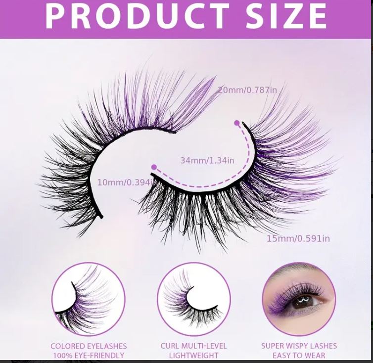 Purple False Eyelashes