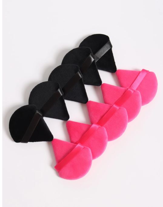 Pink - Triangle Shaped Velvet Loose Powder Puff