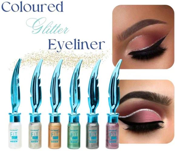 Silver Liquid Glitter Eyeline