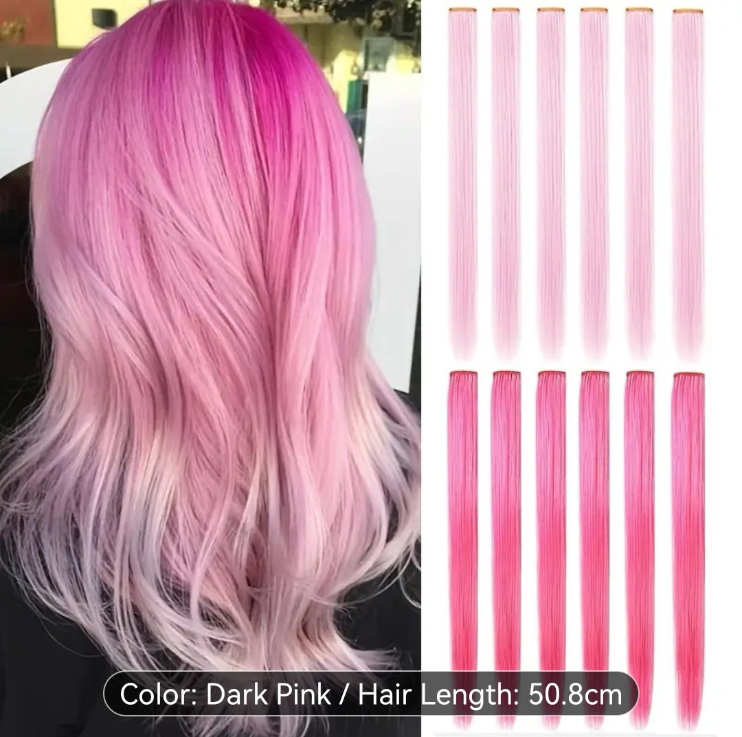 Pink Clip-In Hair Extensions