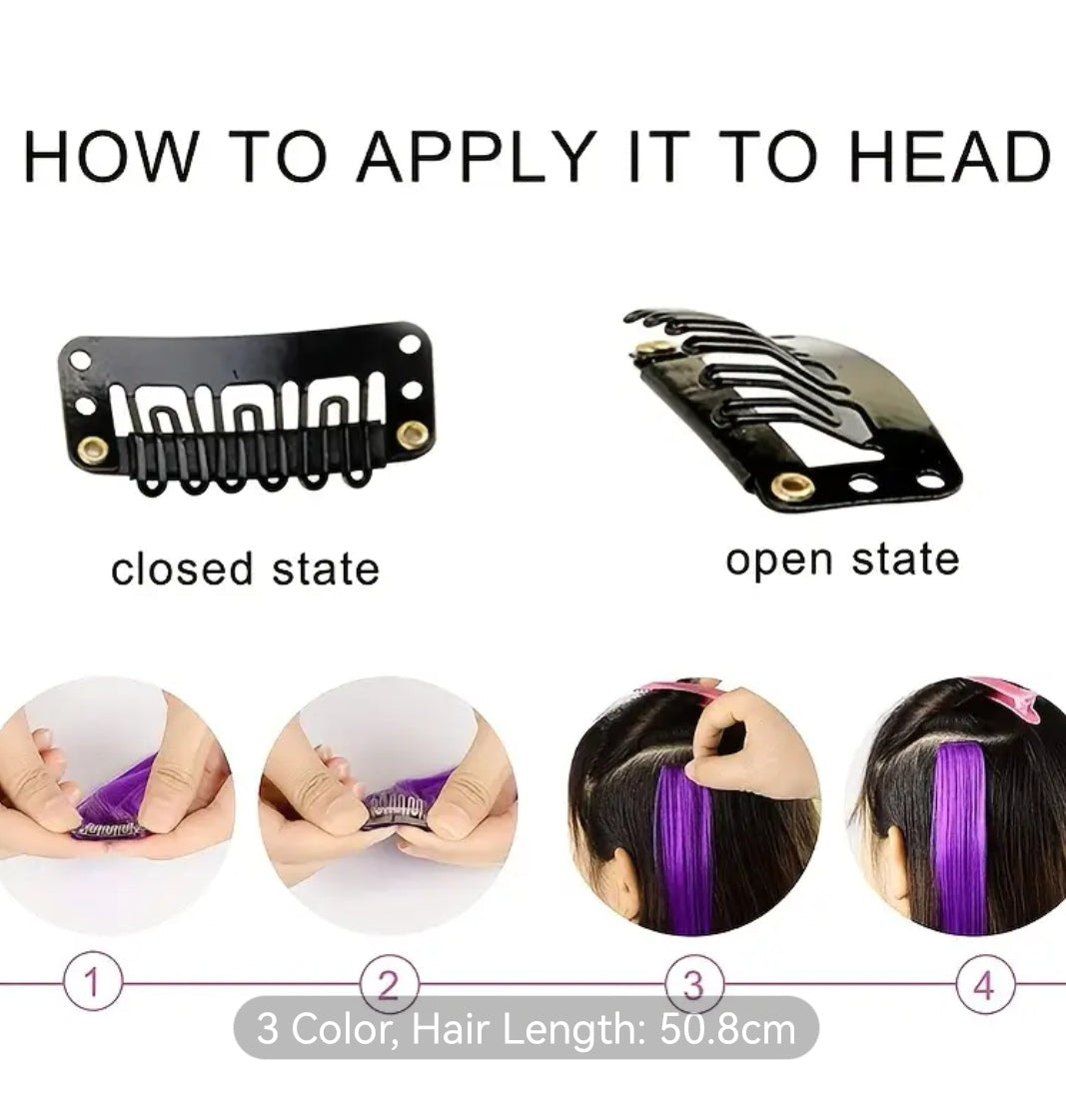 Pink Clip-In Hair Extensions