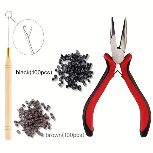 Tool Kit for  Synthetic Hair Extensions