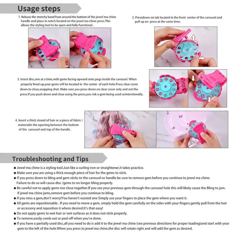 Hair Jewels Stamper DIY Set